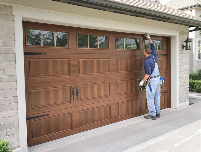 Custom garage door showcase by Pine Hills Garage Door Repair in Pine Hills