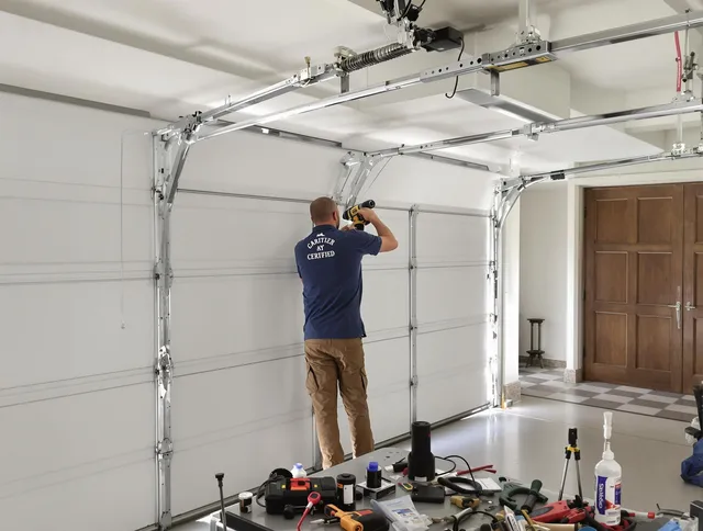 Pine Hills Garage Door Repair certified technician performing precision garage door repair in Pine Hills
