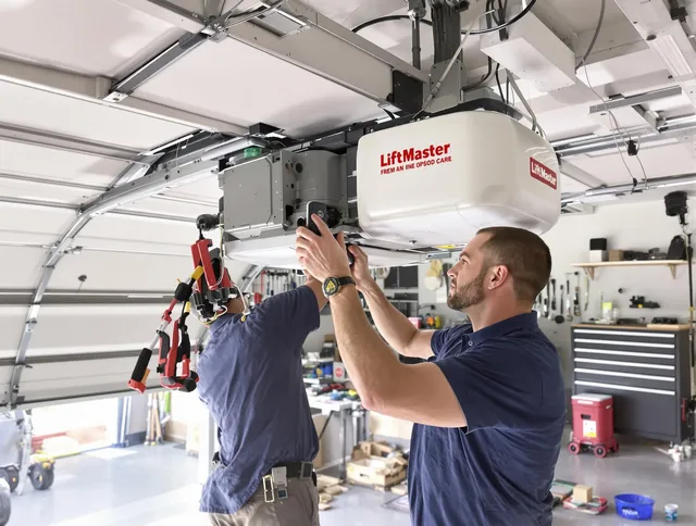 Pine Hills Garage Door Repair technician performing advanced diagnostics on garage opener in Pine Hills
