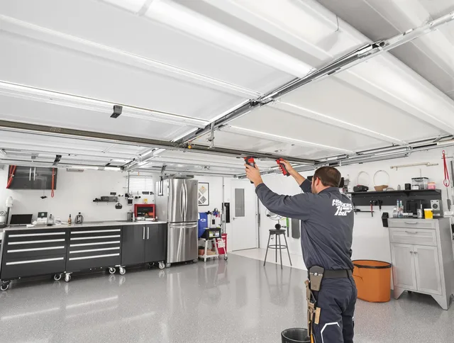 Overhead garage door repair service by Pine Hills Garage Door Repair in Pine Hills